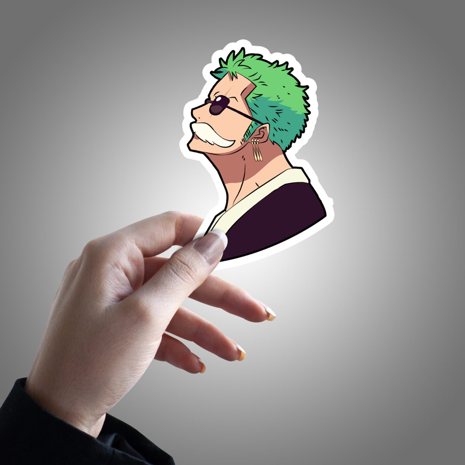 One Piece Zoro Disguise Stickers Stickermirchi