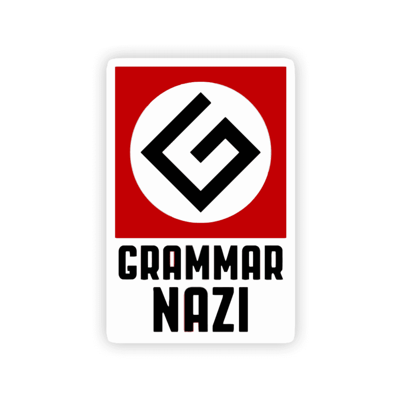 Grammar Nazi Sticker Stickermirchi