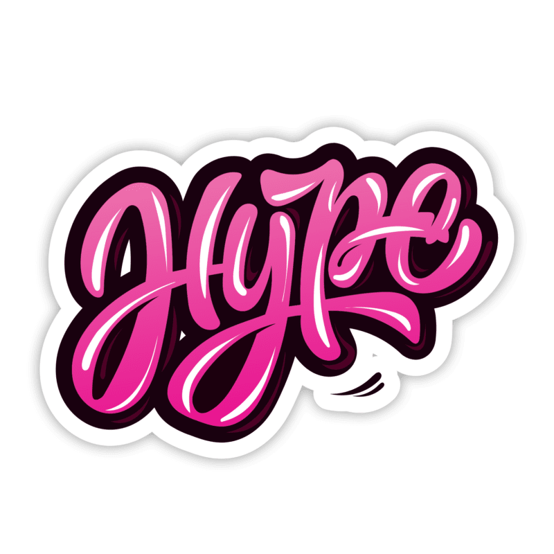 Hype Graffiti Style Stickers