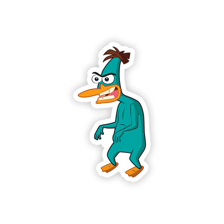 Phineas and Ferb Dr. Doofenshmirtz Platypus Sticker