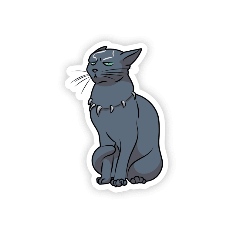 Black Panther Cat Stickermirchi black-panther-cat-stickermirchi