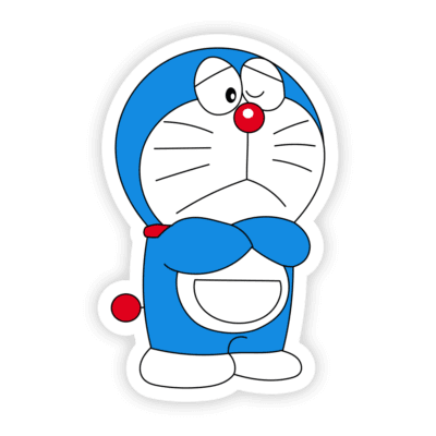 Doraemon Sad Sticker – stickermirchi.com