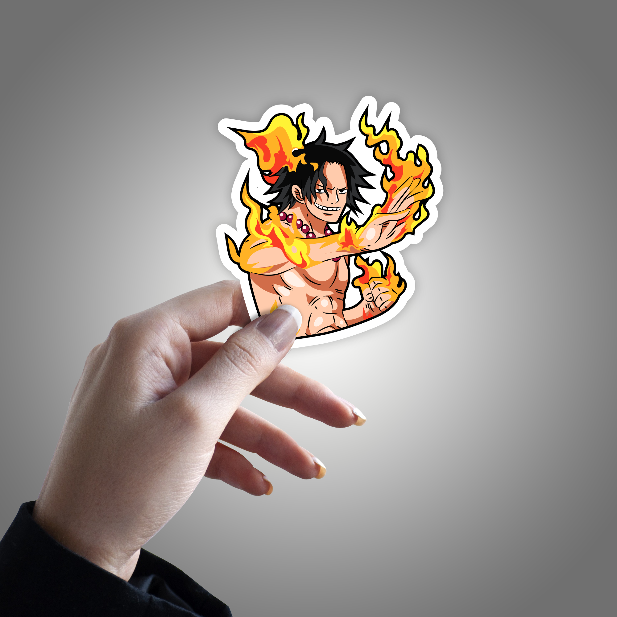 One Piece Portgaz D. Ace Sticker - Sticker Mania, one piece ace