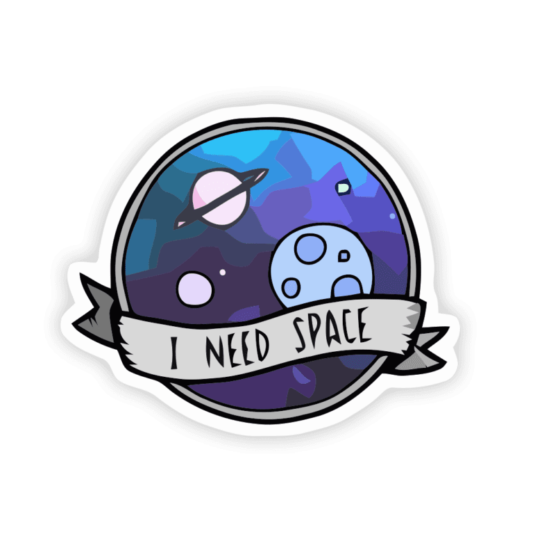 i-need-space-stickers-stickermirchi