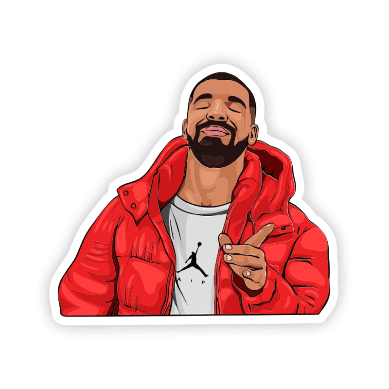 Drake Meme Cartoons Sticker – stickermirchi.com