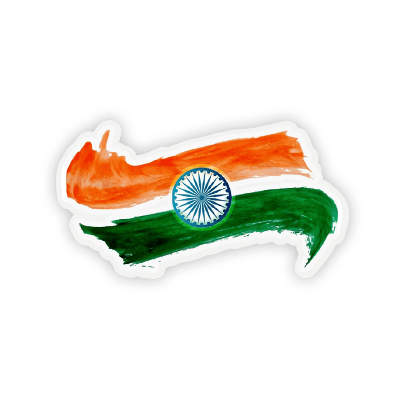 Indian Flag Tiranga India Flag Patriotic Sticker